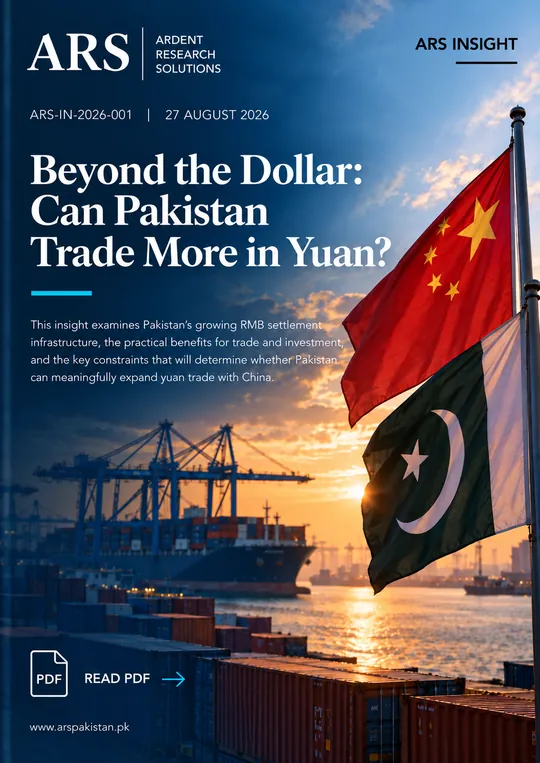 Cover of ARS Insight ARS-IN-2026-001: Beyond the Dollar: Can Pakistan Trade More in Yuan?
