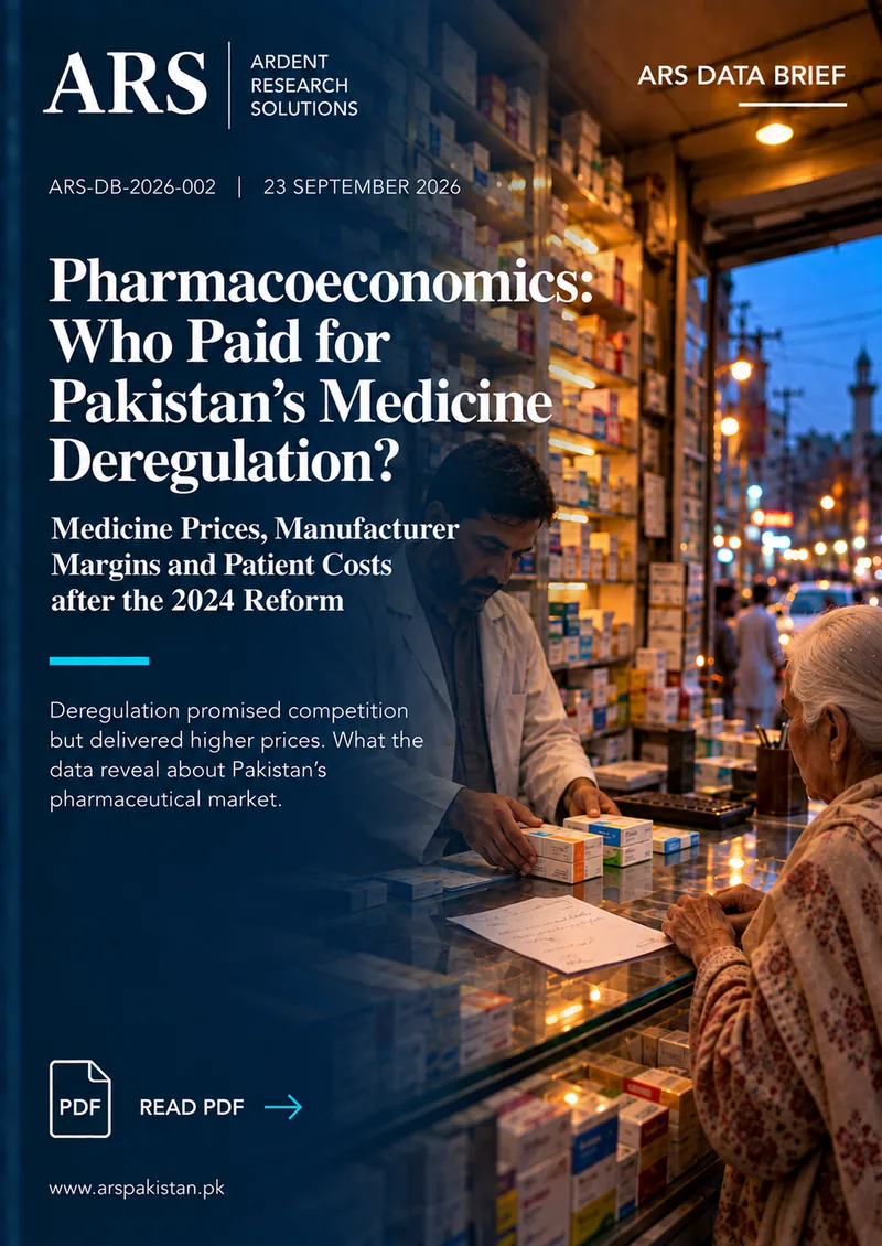 Cover of ARS Data Brief ARS-DB-2026-002: Pharmacoeconomics: Who Paid for Pakistan&rsquo;s Medicine Deregulation?