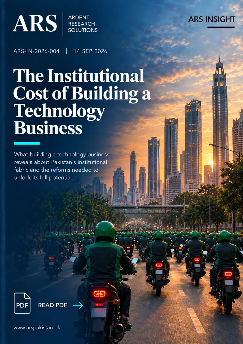 Cover of ARS Insight ARS-IN-2026-004: The Institutional Cost of Building a Technology Business